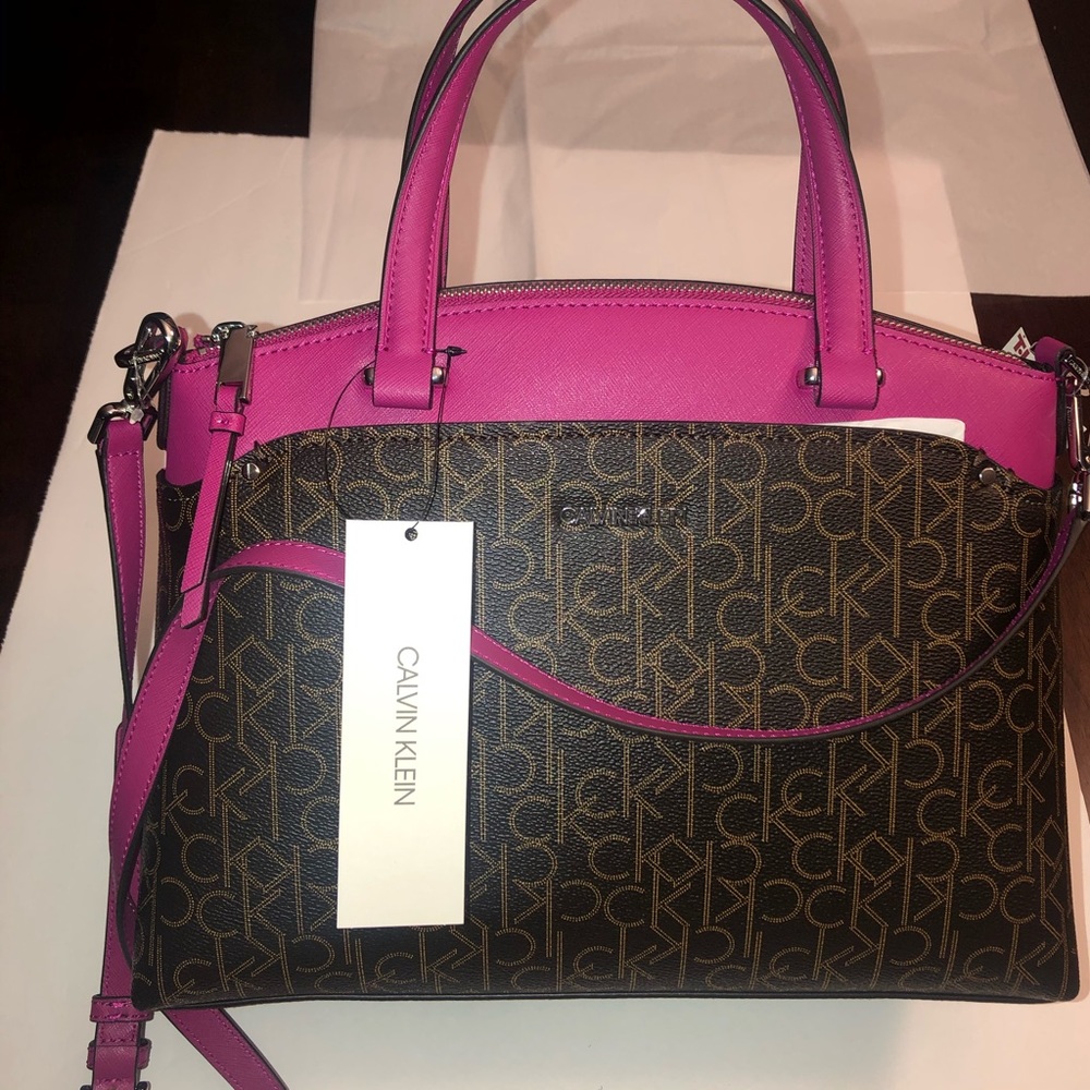 Calvin Klein Satchel handbag CK Logo Monogram
